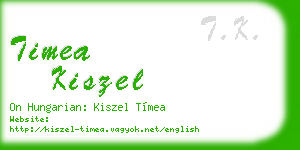 timea kiszel business card