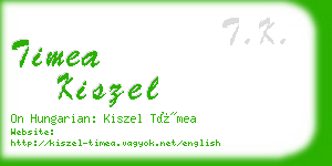 timea kiszel business card